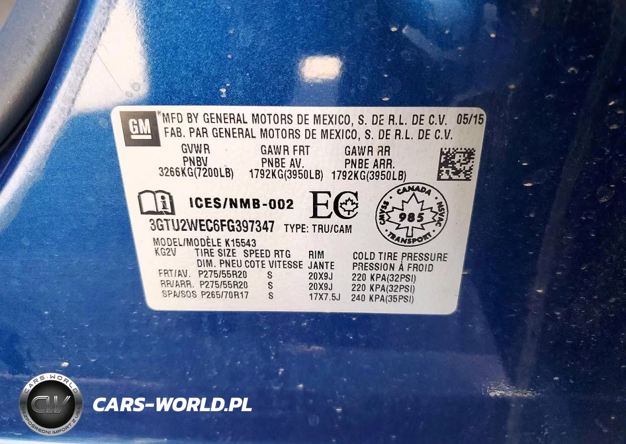 2015 GMC Sierra K1500 Denali VIN:3GTU2WEC6FG397347 - 12