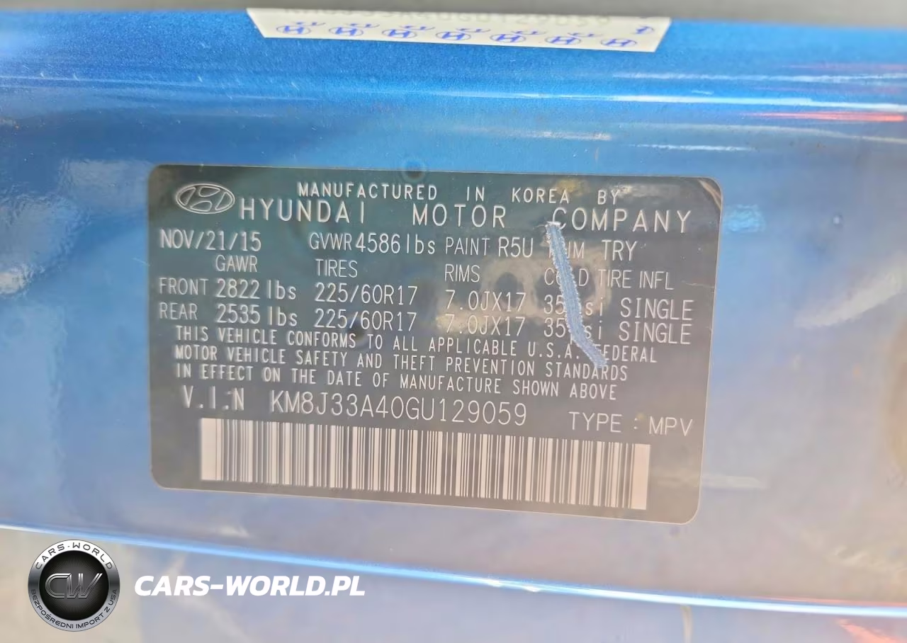 2016 Hyundai Tucson Se VIN:KM8J33A40GU129059 - 13