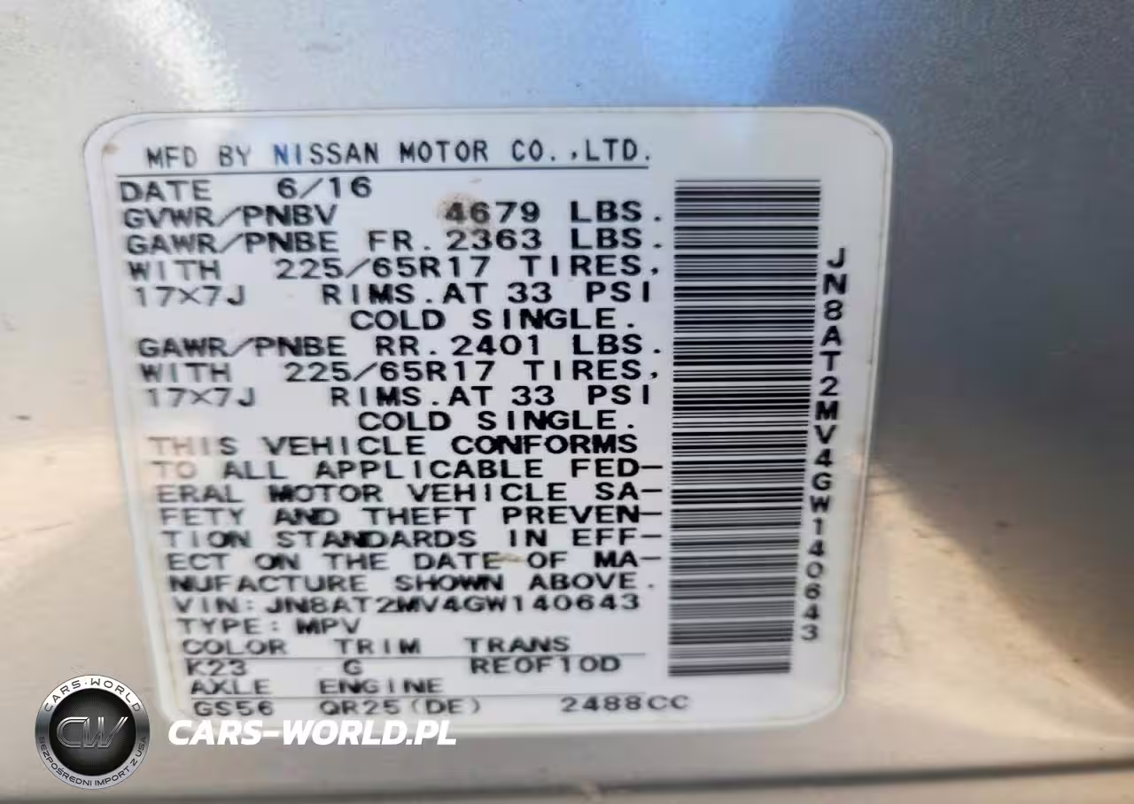 2016 Nissan Rogue S VIN:JN8AT2MV4GW140643 - 13