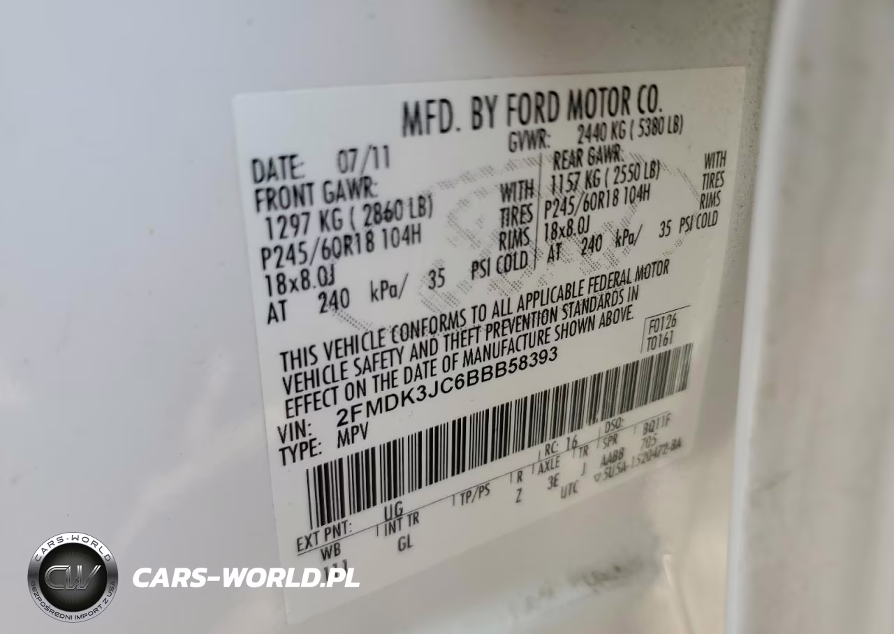 2011 Ford Edge Sel VIN:2FMDK3JC6BBB58393 - 14