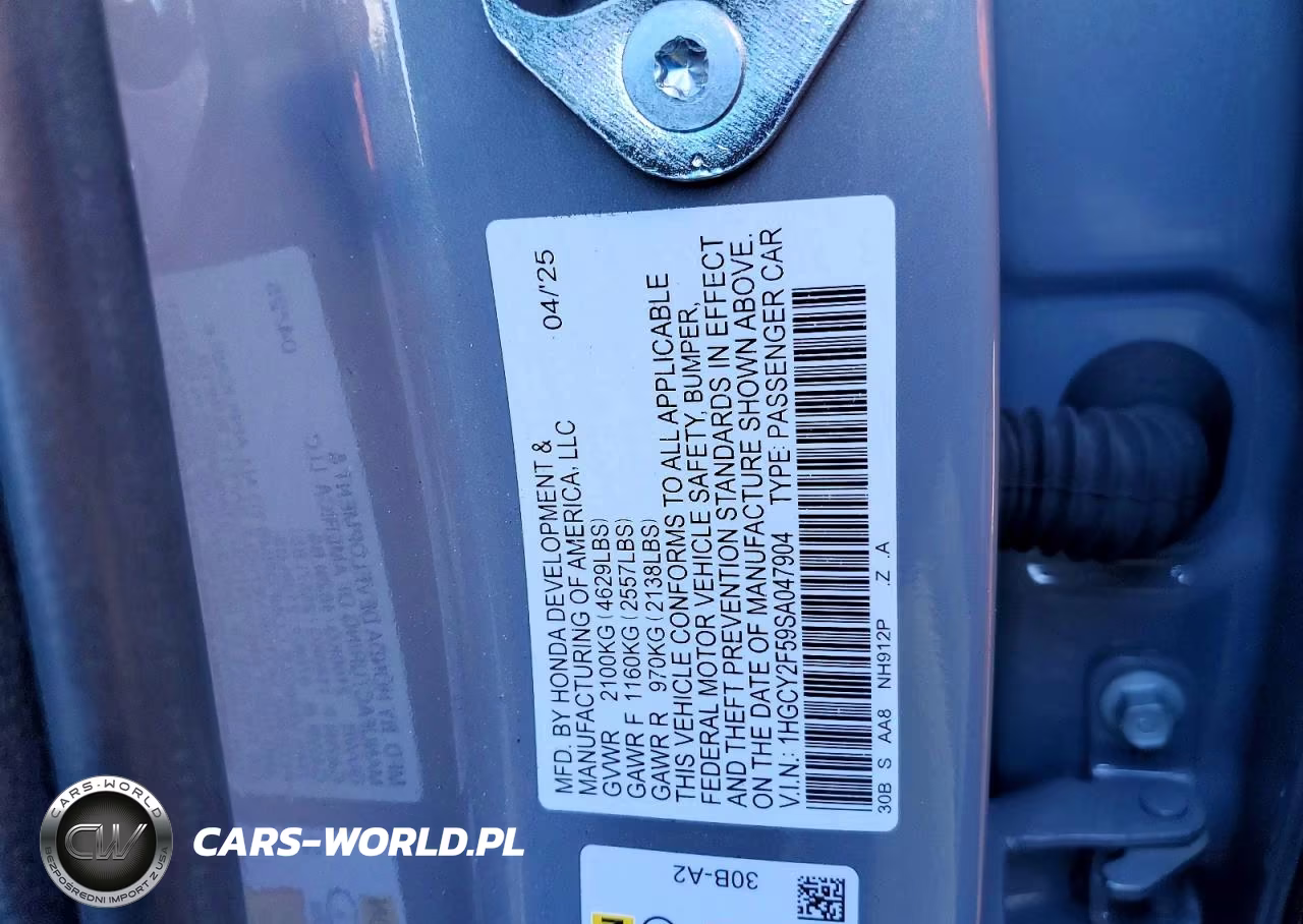 2025 Honda Accord Hybrid Sport VIN:1HGCY2F59SA047904 - 12