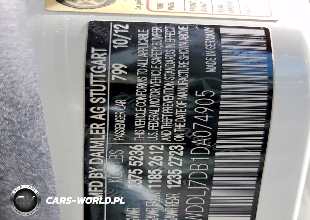 2013 Mercedes-Benz Cls 550 VIN:WDDLJ7DB1DA074905 - 12