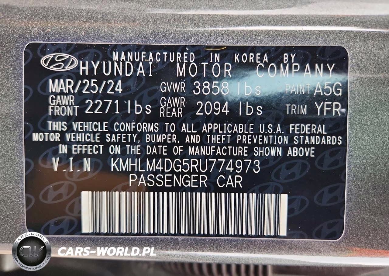 2024 Hyundai Elantra Sel VIN:KMHLM4DG5RU774973 - 13
