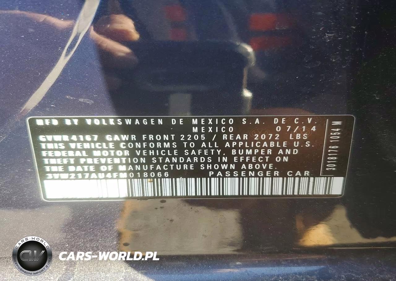 2015 Volkswagen Golf VIN:3VW217AU4FM018066 - 13