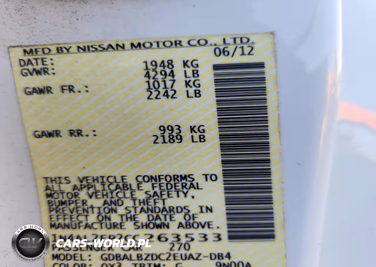 2012 Nissan Altima S VIN:1N4AL2EP2CC263533 - 12