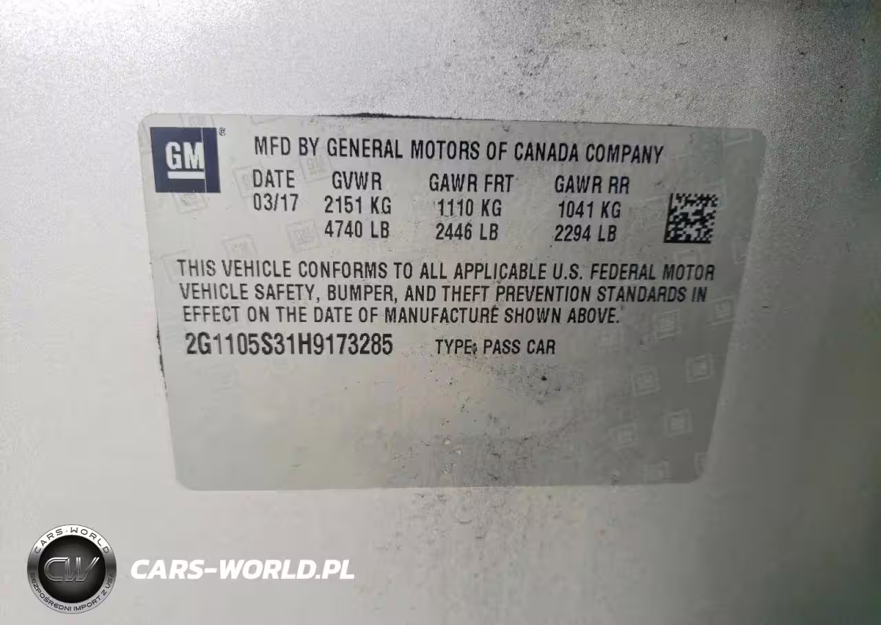 2017 Chevrolet Impala Lt VIN:2G1105S31H9173285 - 12