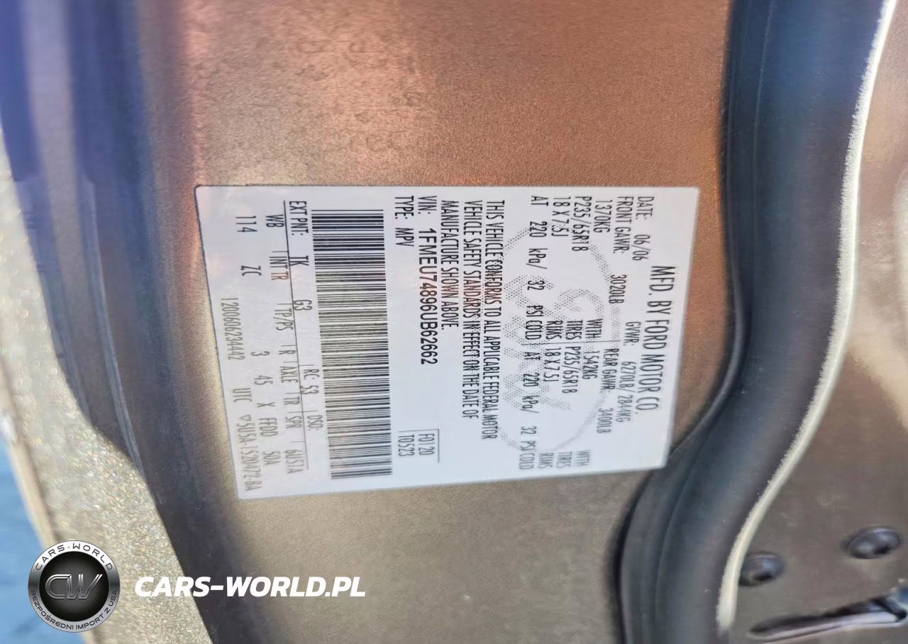 2006 Ford Explorer Eddie Bauer VIN:1FMEU74896UB62662 - 13