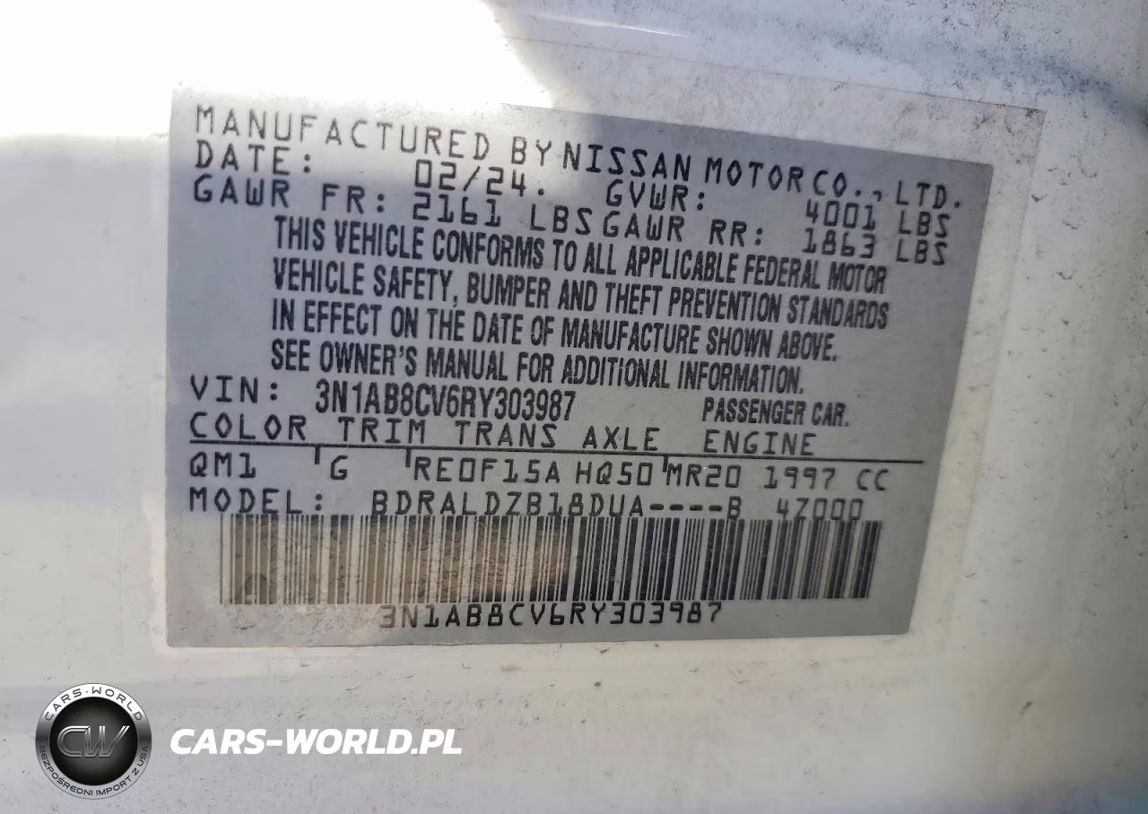 2024 Nissan Sentra Sv VIN:3N1AB8CV6RY303987 - 12