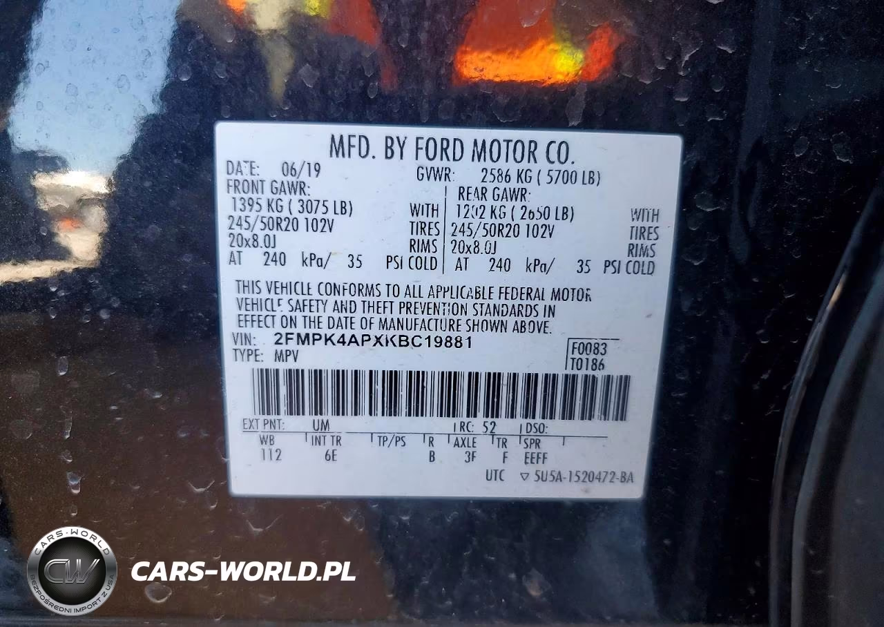 2019 Ford Edge St VIN:2FMPK4APXKBC19881 - 13