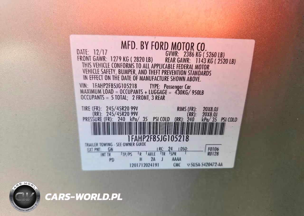 2018 Ford Taurus Limited VIN:1FAHP2F85JG105218 - 12