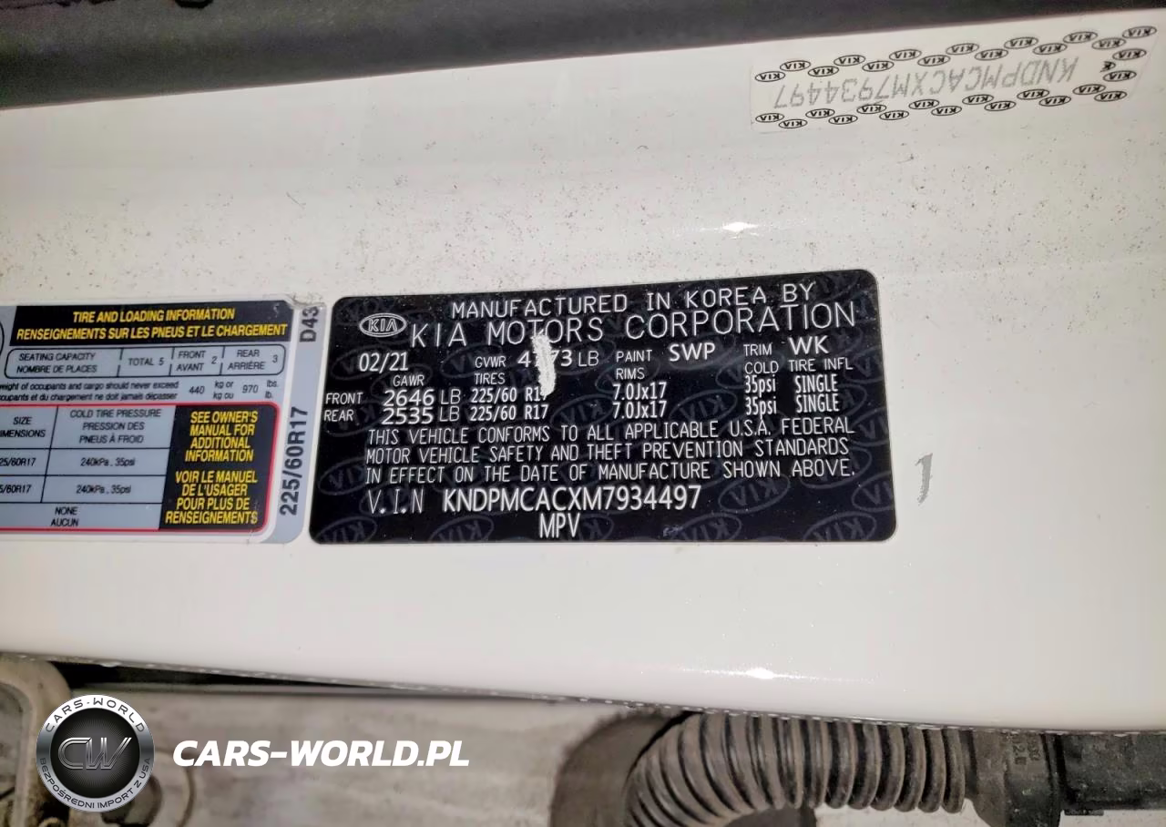 2021 Kia Sportage Lx VIN:KNDPMCACXM7934497 - 13