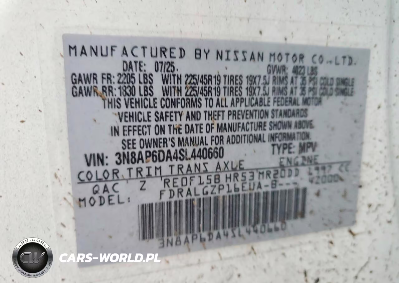2025 Nissan Kicks Sr VIN:3N8AP6DA4SL440660 - 13