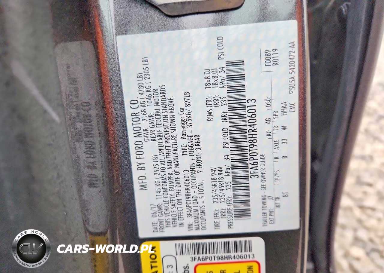 2017 Ford Fusion Se VIN:3FA6P0T98HR406013 - 12