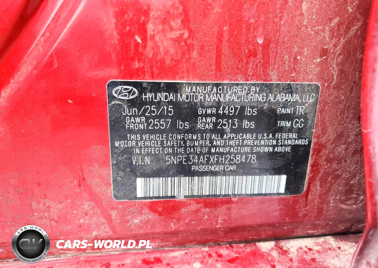 2015 Hyundai Sonata Sport VIN:5NPE34AFXFH258478 - 12