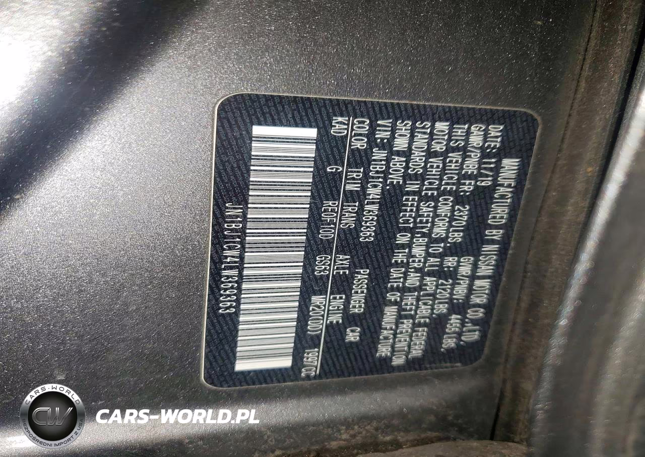 2020 Nissan Rogue Sport Sv VIN:JN1BJ1CW4LW369363 - 12