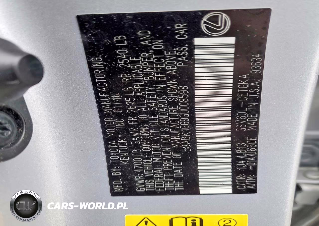 2016 Lexus Es 350 VIN:58ABK1GG9GU008598 - 12