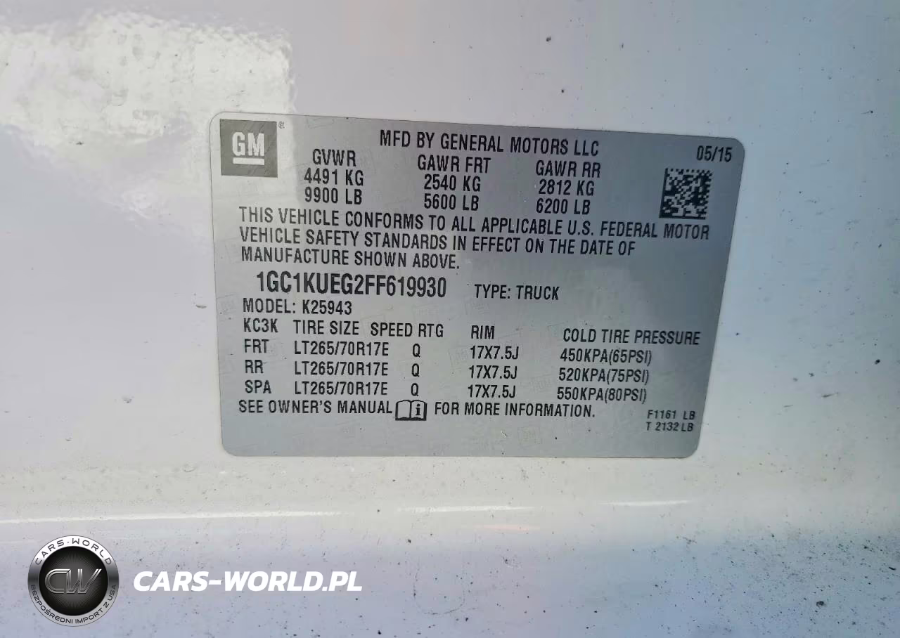 2015 Chevrolet Silverado K2500 Heavy Duty VIN:1GC1KUEG2FF619930 - 12