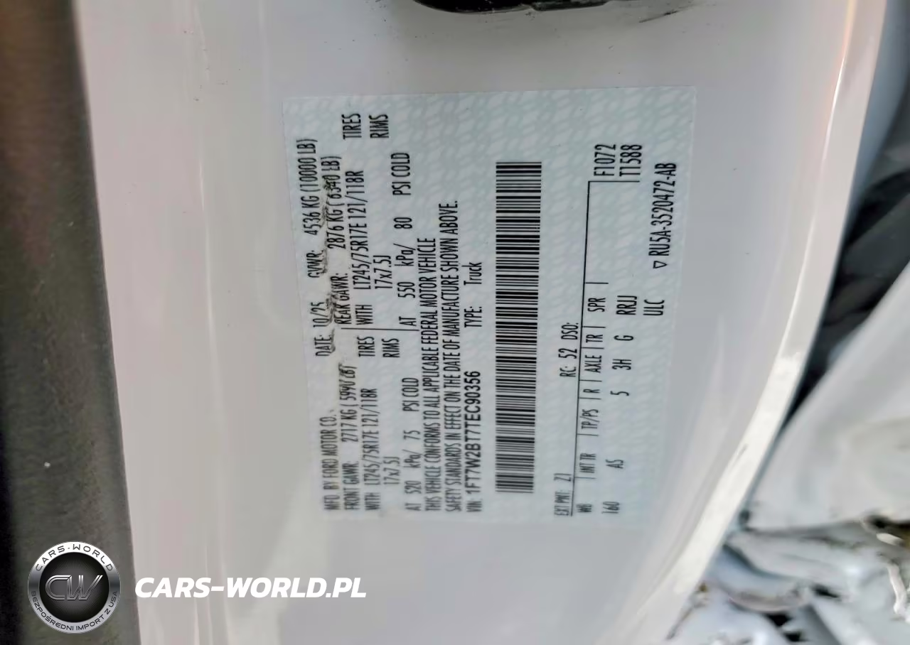 2026 Ford F250 Super Duty VIN:1FT7W2BT7TEC90356 - 12