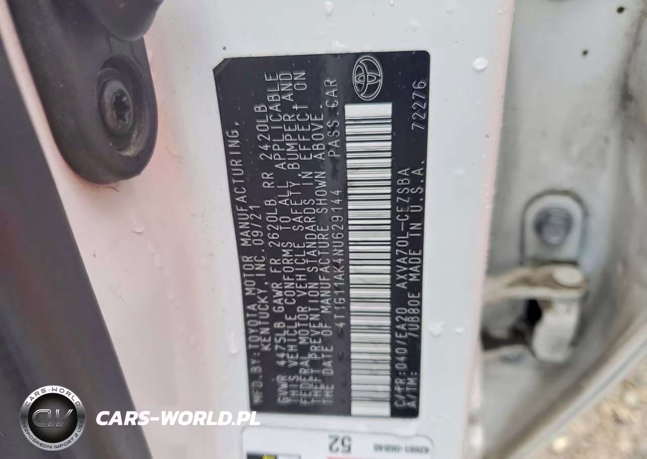 2022 Toyota Camry Se VIN:4T1G11AK4NU629144 - 12