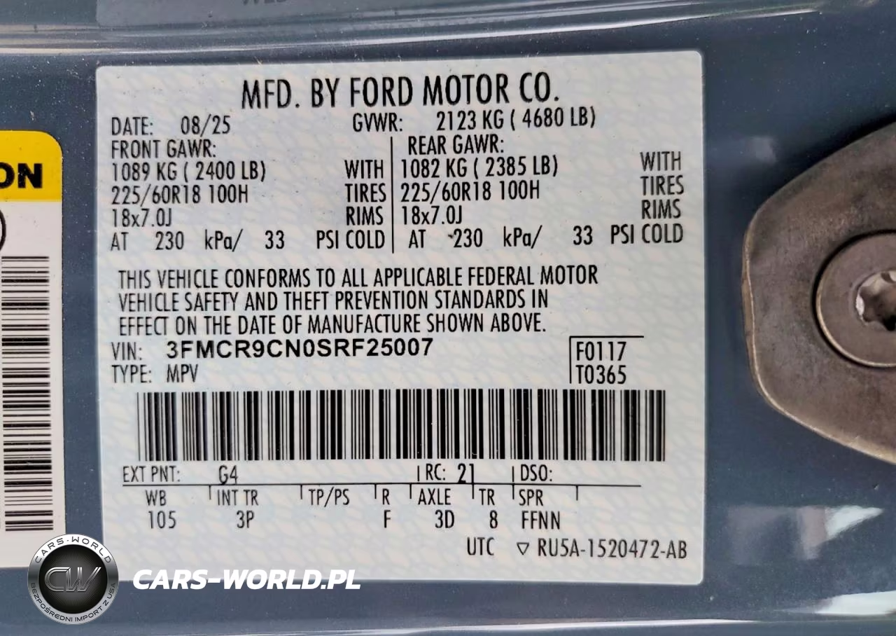 2025 Ford Bronco Sport Outer Banks VIN:3FMCR9CN0SRF25007 - 13