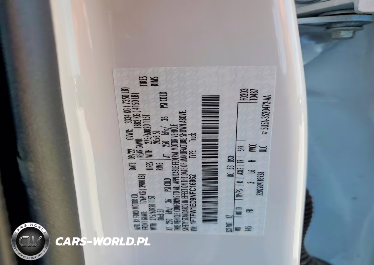 2022 Ford F150 Supercrew VIN:1FTFW1ED9NFC16962 - 12