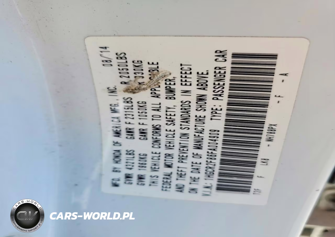 2015 Honda Accord Exl VIN:1HGCR2F86FA004909 - 12