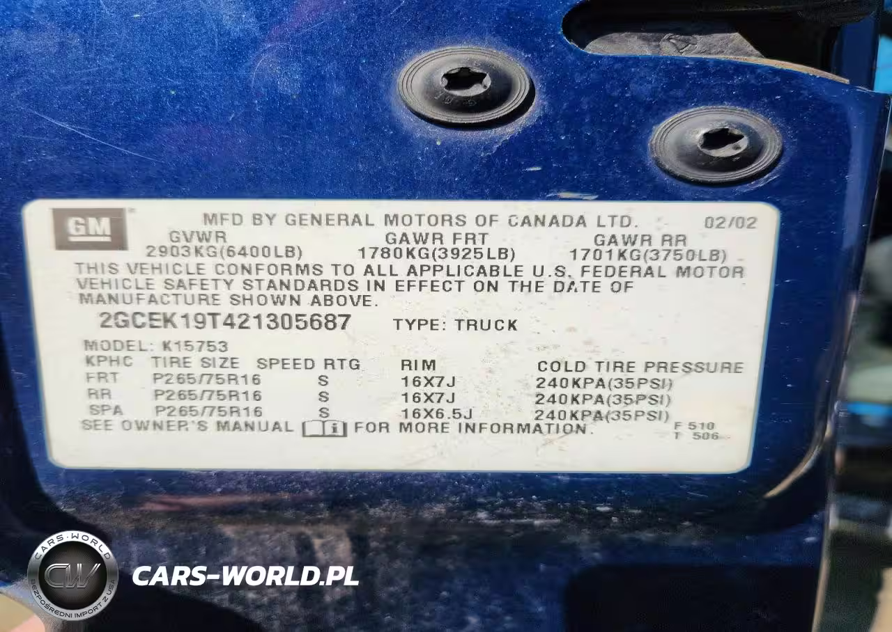 2002 Chevrolet Silverado K1500 VIN:2GCEK19T421305687 - 12