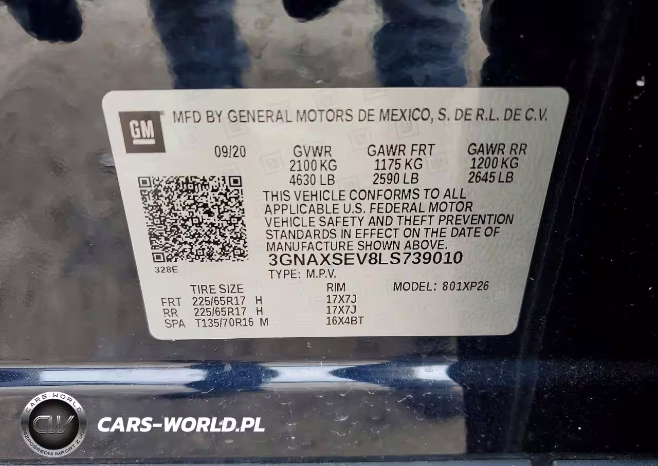 2020 Chevrolet Equinox Ls VIN:3GNAXSEV8LS739010 - 13