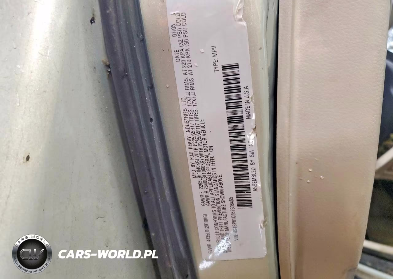 2006 Subaru Legacy Outback 2.5I VIN:4S4BP61C867306455 - 13