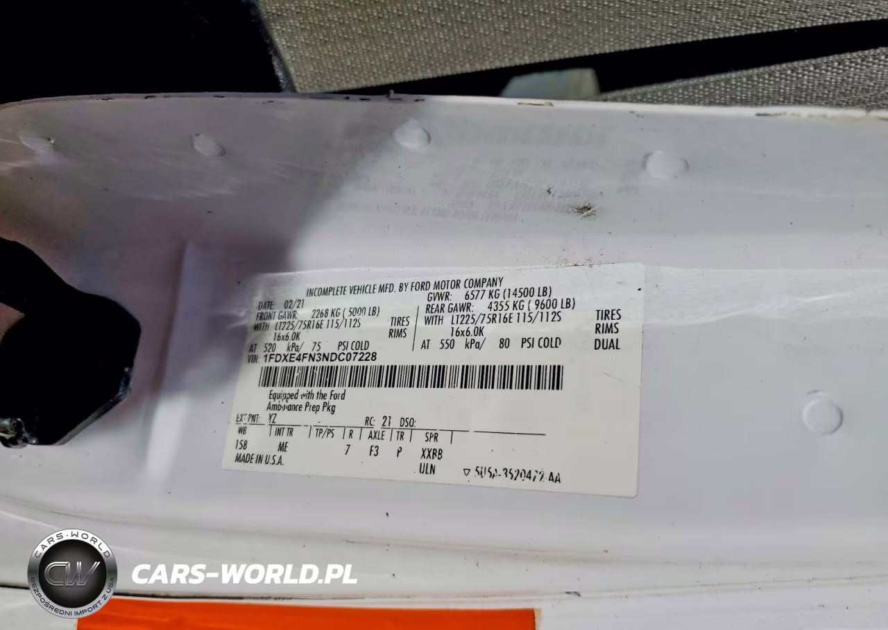 2022 Ford Econoline - Ambulance VIN:1FDXE4FN3NDC07228 - 12
