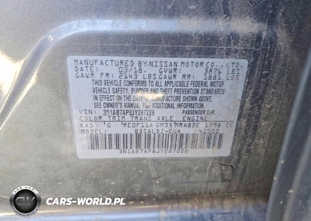 2018 Nissan Sentra S VIN:3N1AB7AP8JY287228 - 12
