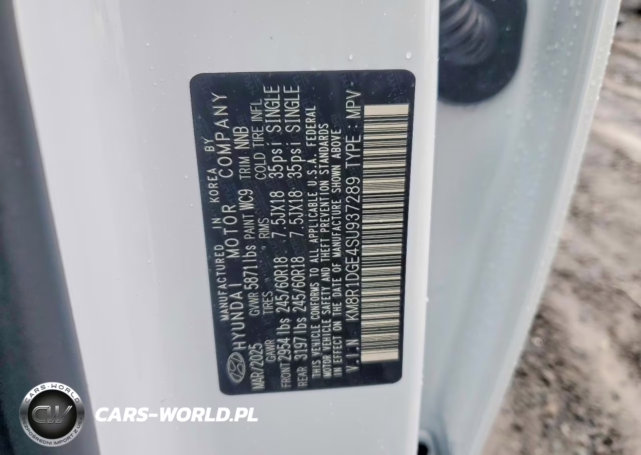 2025 Hyundai Palisade Se VIN:KM8R1DGE4SU937289 - 13