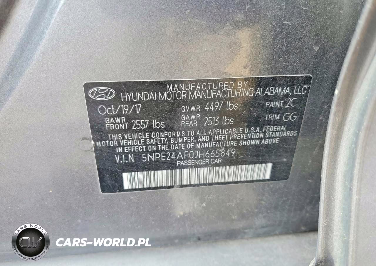 2018 Hyundai Sonata Se VIN:5NPE24AF0JH665849 - 12