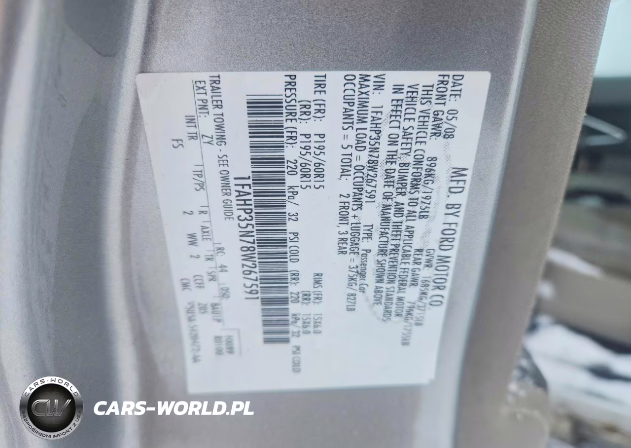 2008 Ford Focus Se VIN:1FAHP35N78W267591 - 12