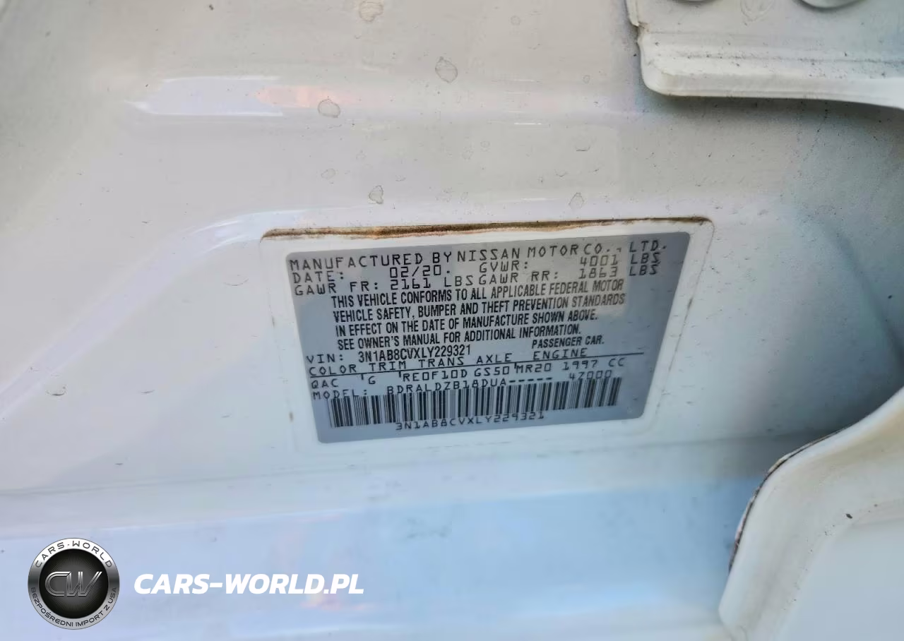 2020 Nissan Sentra Sv VIN:3N1AB8CVXLY229321 - 12