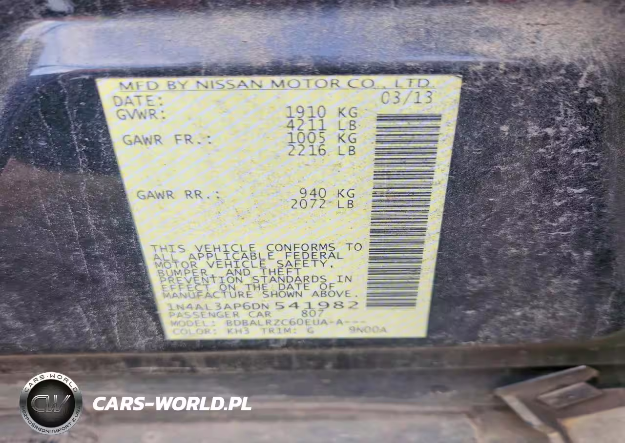 2013 Nissan Altima 2.5 VIN:1N4AL3AP6DN541982 - 12