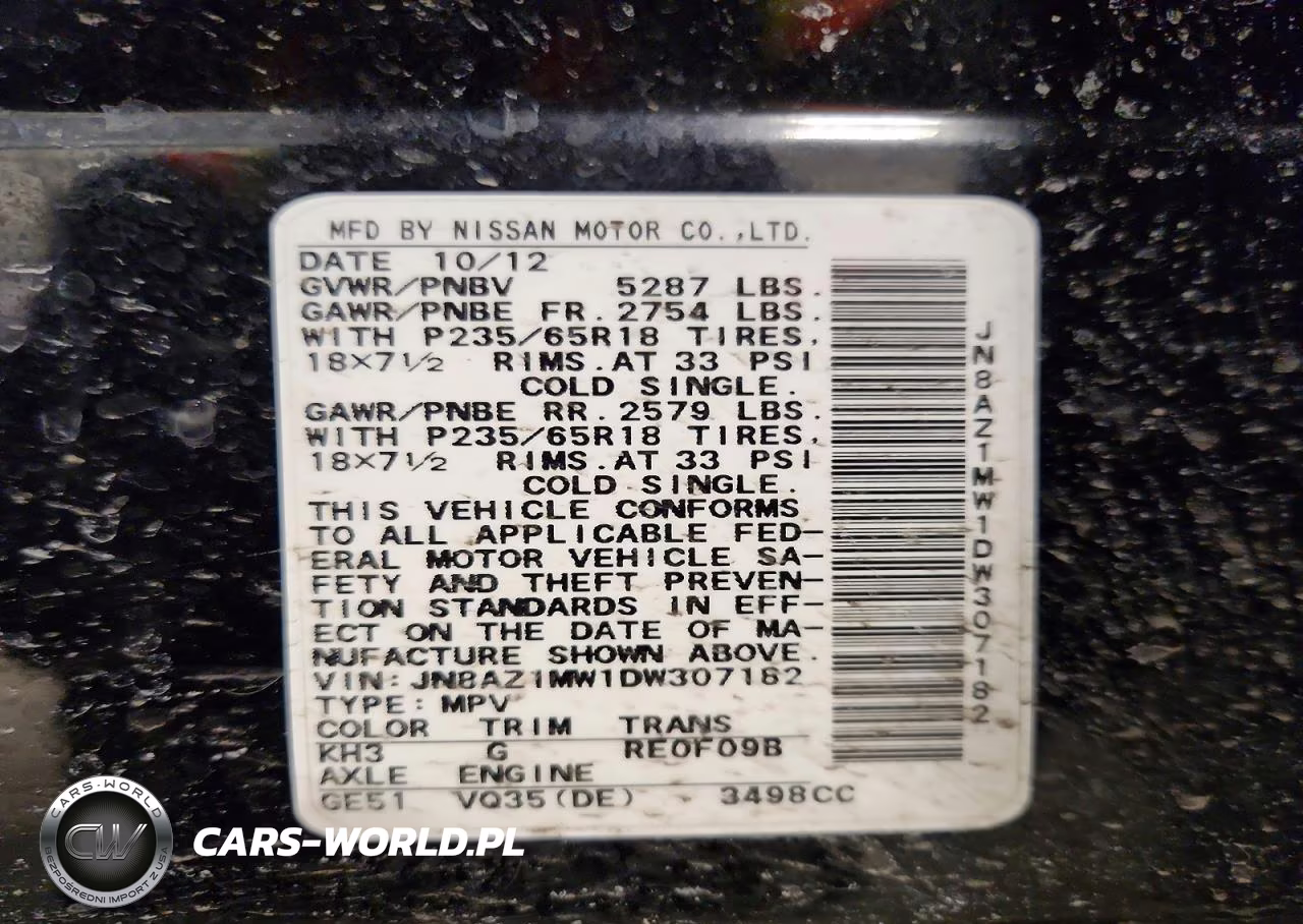 2013 Nissan Murano S VIN:JN8AZ1MW1DW307182 - 13