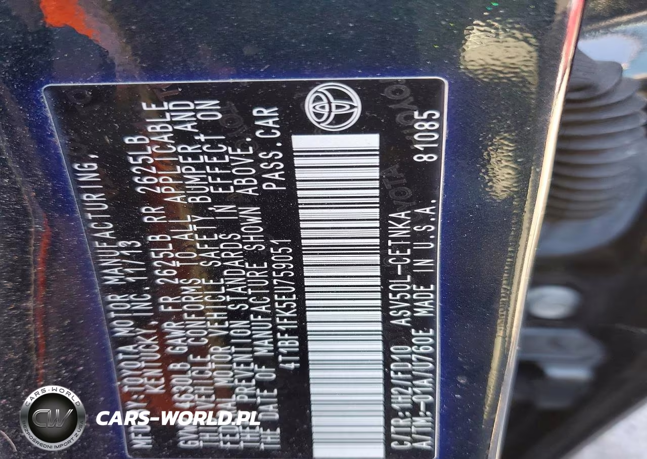 2014 Toyota Camry L VIN:4T1BF1FK5EU759051 - 12