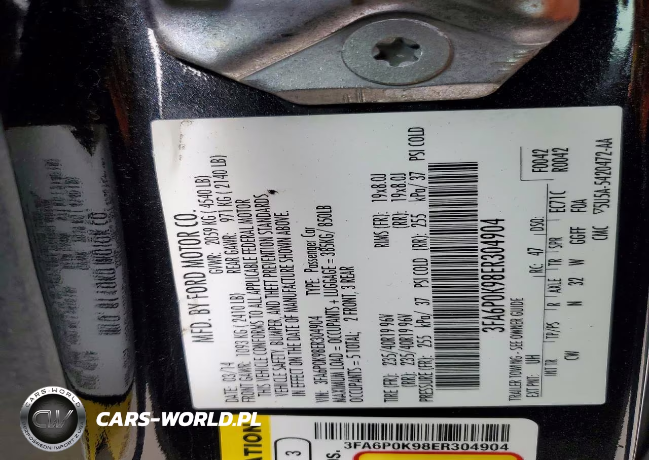 2014 Ford Fusion Titanium VIN:3FA6P0K98ER304904 - 12