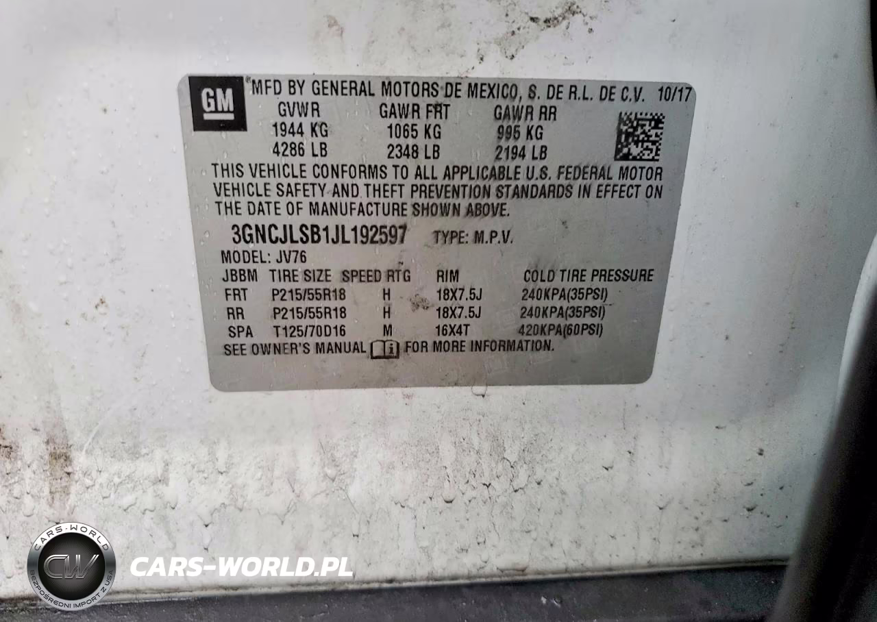 2018 Chevrolet Trax 1Lt VIN:3GNCJLSB1JL192597 - 13