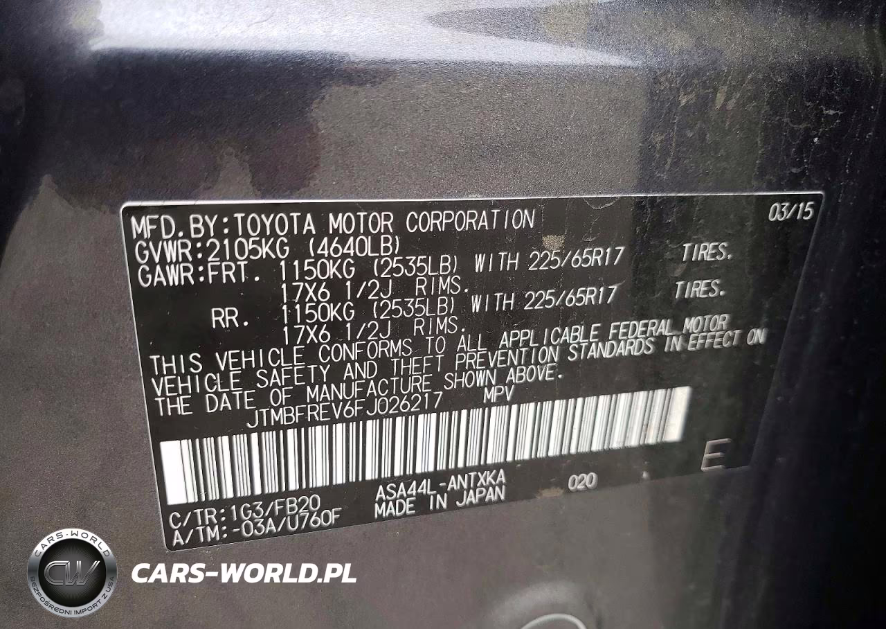 2015 Toyota Rav4 Le VIN:JTMBFREV6FJ026217 - 13