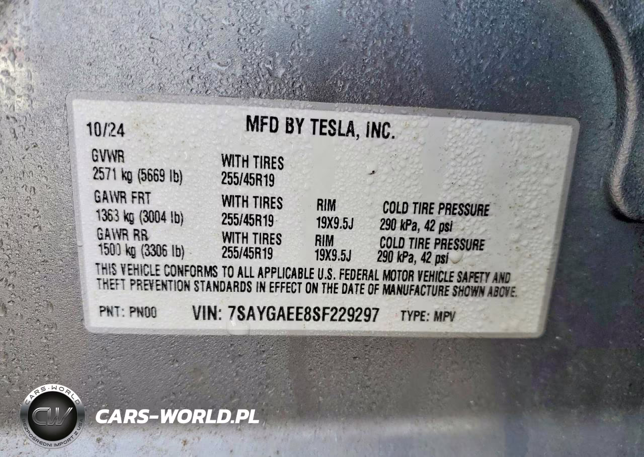 2025 Tesla Model Y VIN:7SAYGAEE8SF229297 - 12