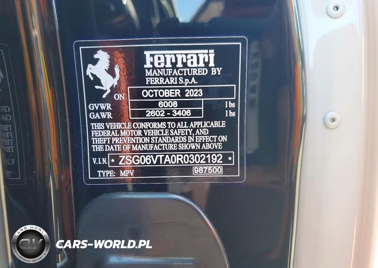 2024 Ferrari Purosangue VIN:ZSG06VTA0R0302192 - 13