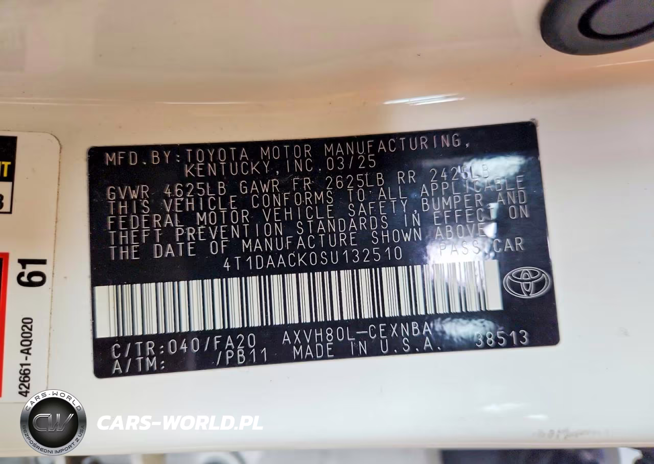 2025 Toyota Camry Le VIN:4T1DAACK0SU132510 - 13