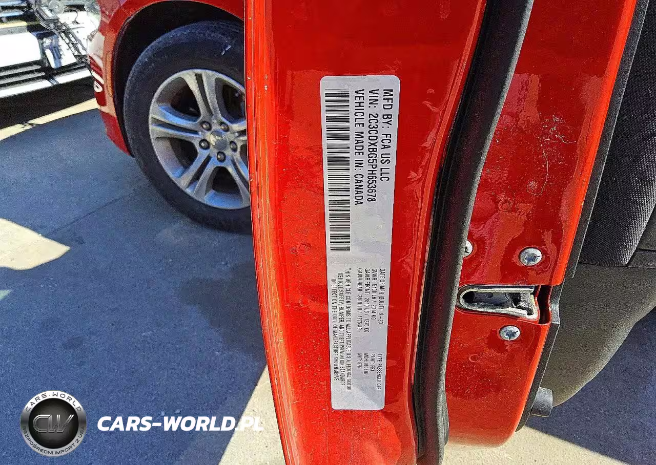 2023 Dodge Charger Sxt VIN:2C3CDXBG5PH653678 - 12