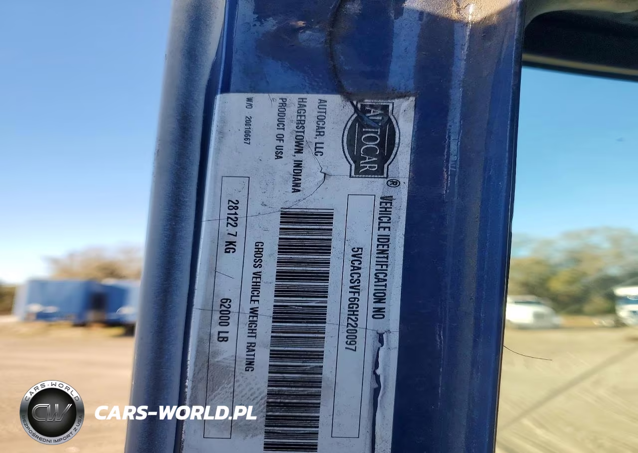 2016 Autocar Xpeditor Refuse Truck VIN:5VCACSVF6GH220097 - 10