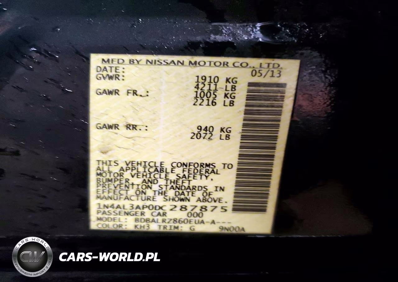 2013 Nissan Altima 2.5 VIN:1N4AL3AP0DC287875 - 13