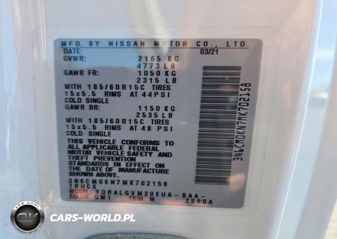 2021 Nissan Nv200 2.5S VIN:3N6CM0KN7MK702158 - 13