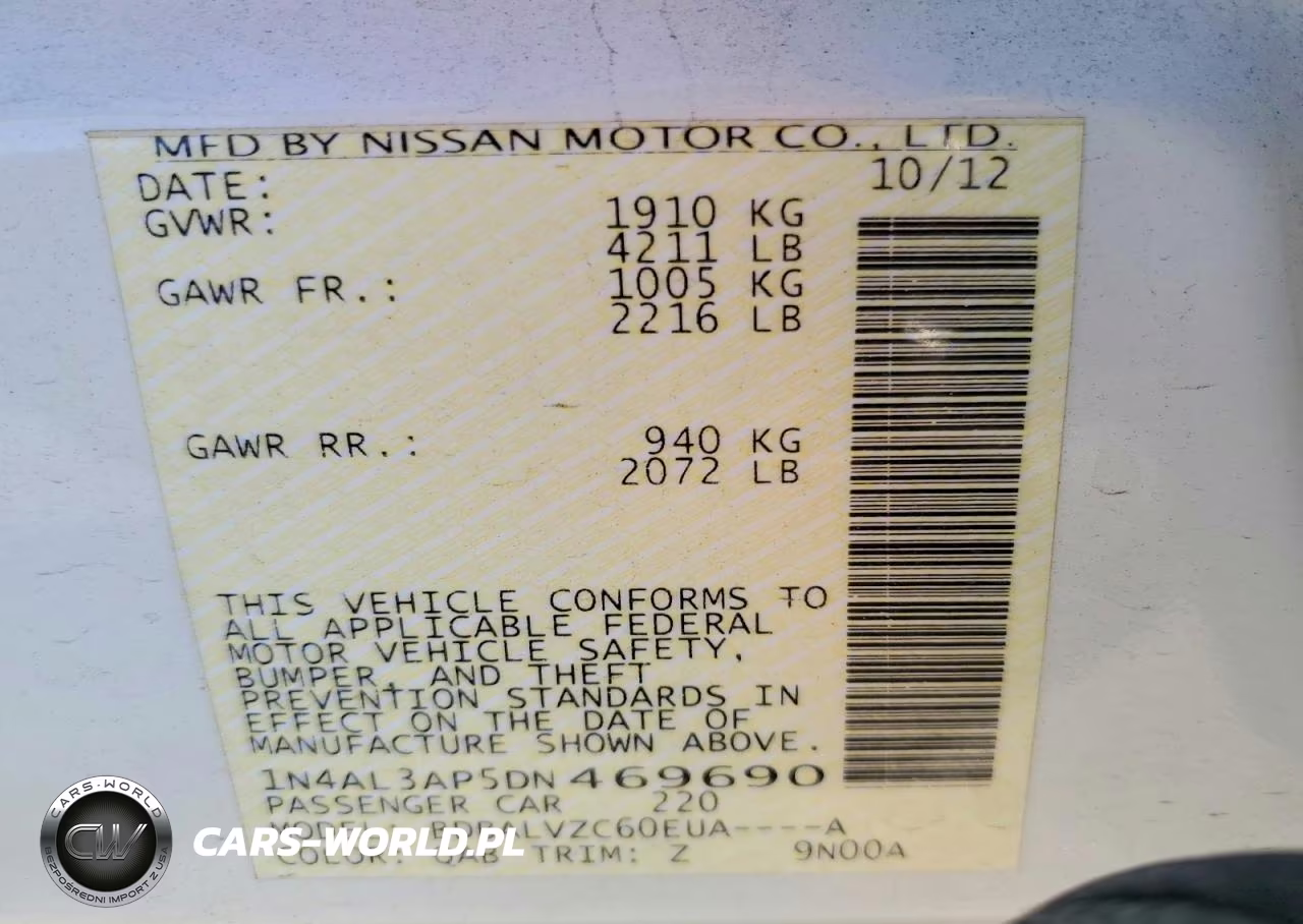 2013 Nissan Altima 2.5 VIN:1N4AL3AP5DN469690 - 13