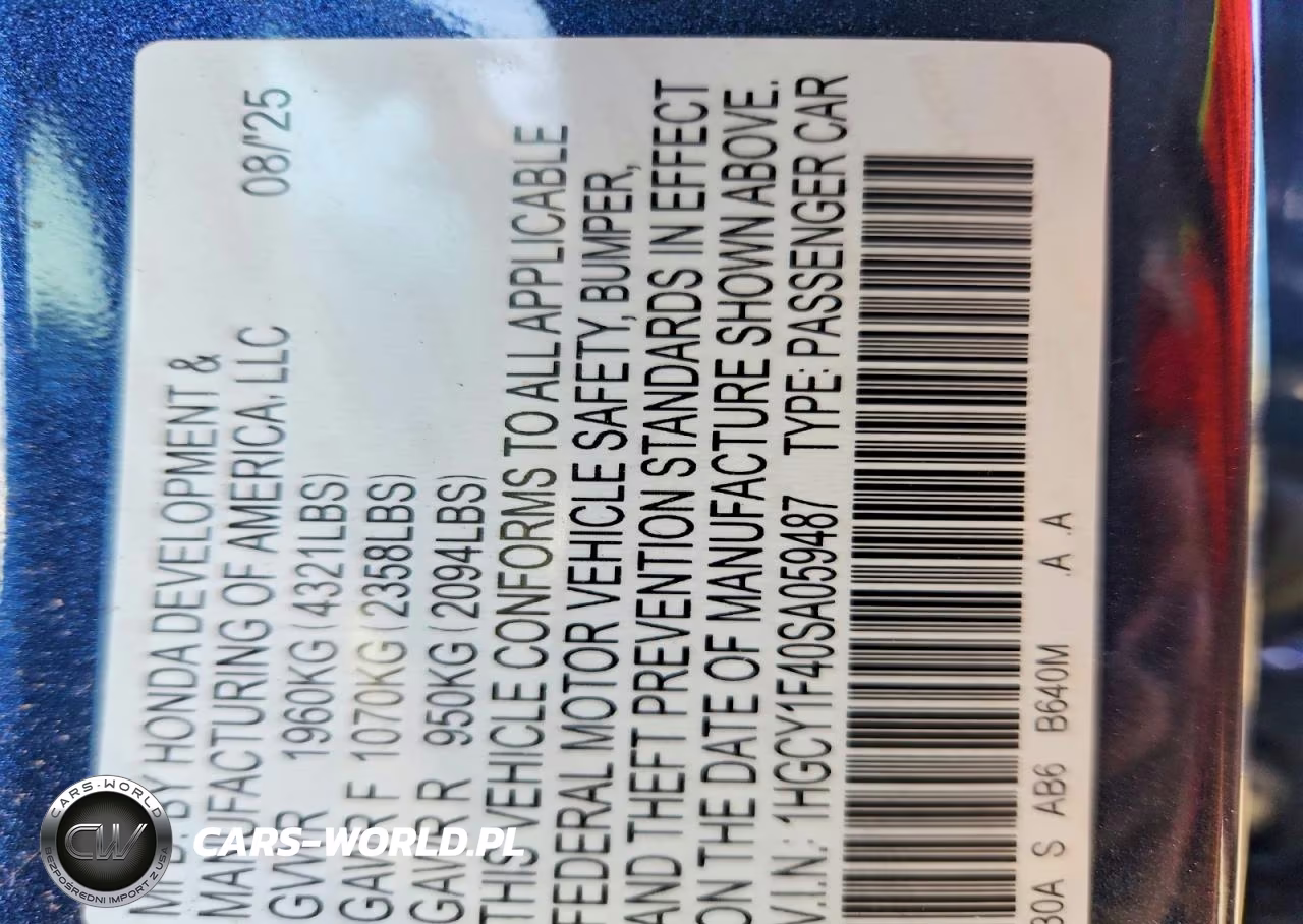 2025 Honda Accord Se VIN:1HGCY1F40SA059487 - 12